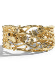 Butterfly Ginkgo Cuff Bracelet with Diamonds