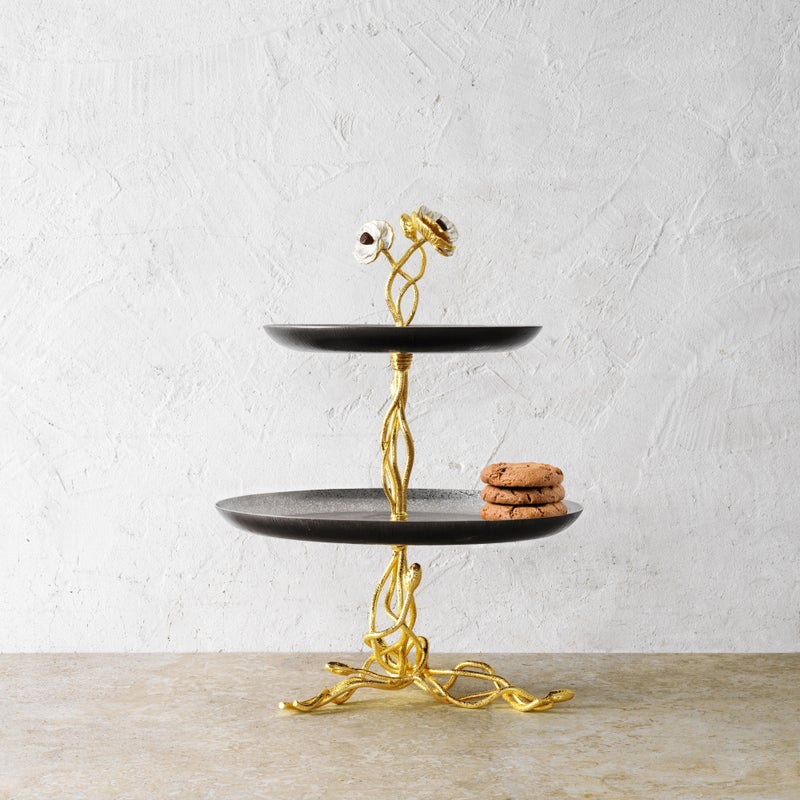 Michael Aram Anemone 2 - Tier Etagere