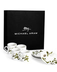 Michael Aram Anemone Painted Demitasse Set of 4