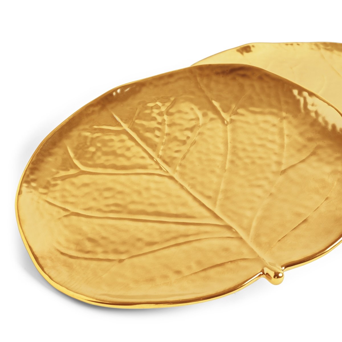 Michael Aram Botanical Leaf Gold Tidbit Plates Set