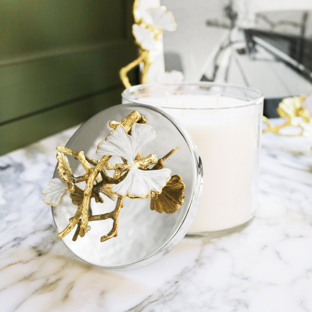 Michael Aram Butterfly Ginkgo Gold Candle