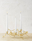 Michael Aram Butterfly Ginkgo Gold Low Candleholders