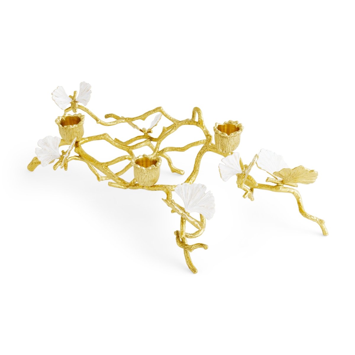 Michael Aram Butterfly Ginkgo Gold Low Candleholders