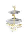 Michael Aram Butterfly Ginkgo Gold Two Tier Etagere