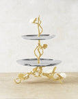 Michael Aram Butterfly Ginkgo Gold Two Tier Etagere