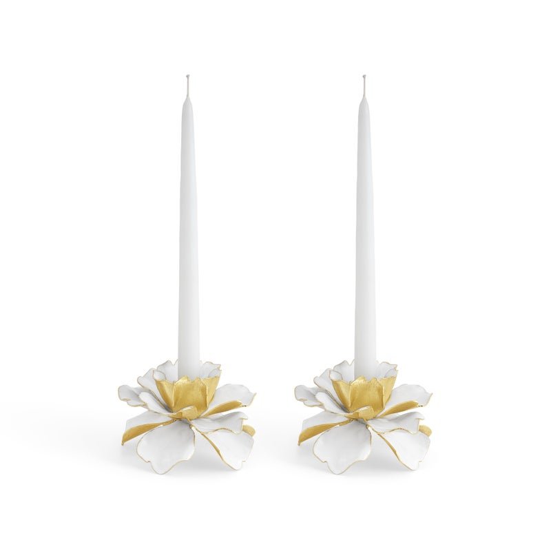 Michael Aram Gardenia Candleholders S/2