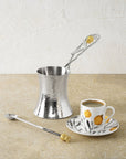 Michael Aram Pomegranate Silver & Gold Coffee Pot w/ Spoon