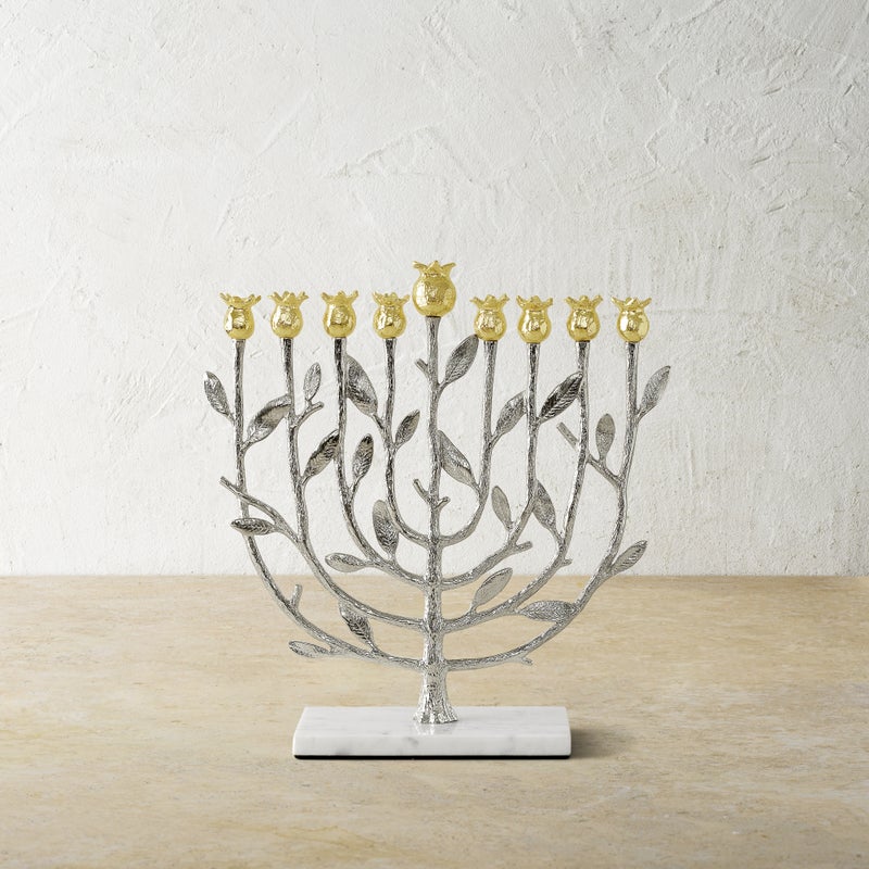 Michael Aram Pomegranate Silver &amp; Gold Menorah