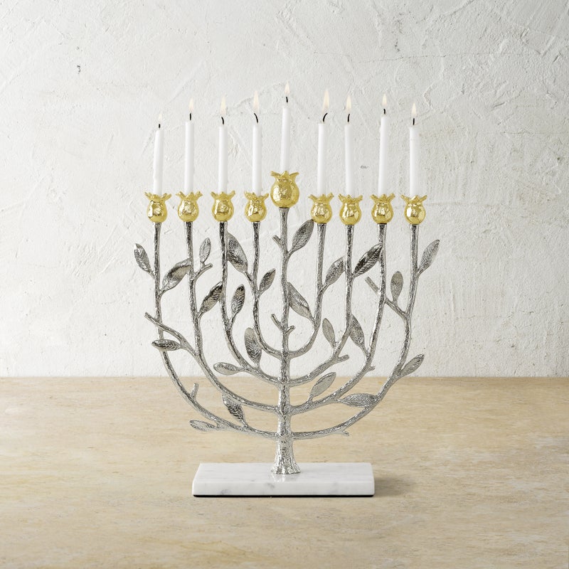 Michael Aram Pomegranate Silver &amp; Gold Menorah