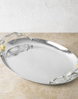 Michael Aram Pomegranate Silver & Gold Oval Tray