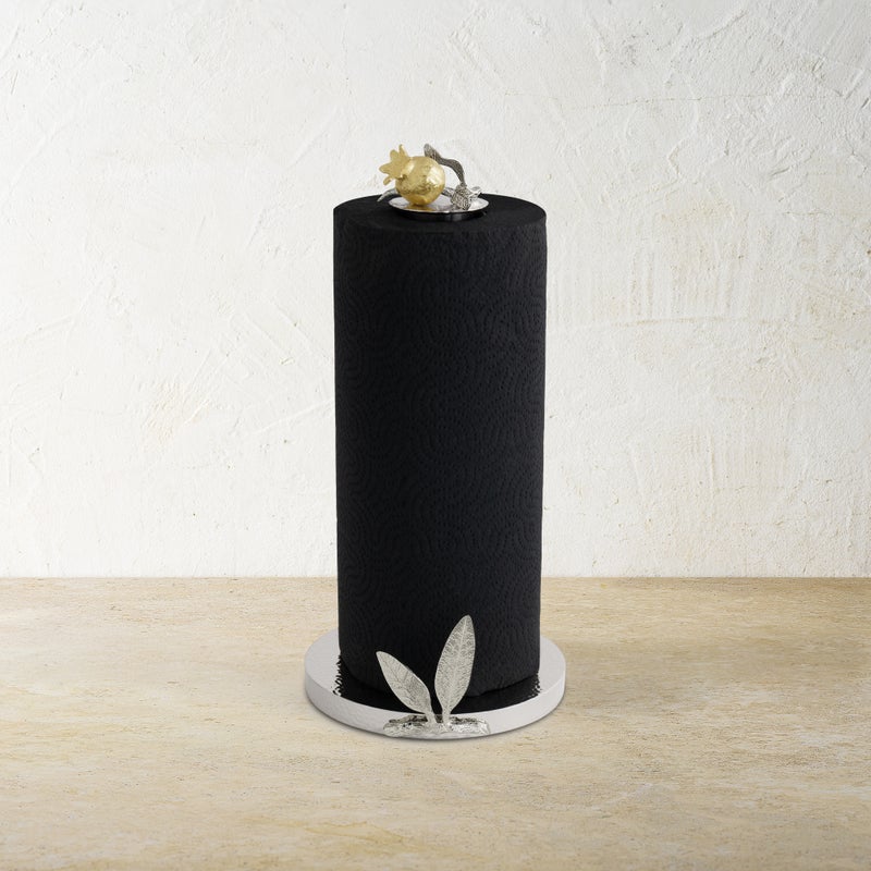 Michael Aram Pomegranate Silver &amp; Gold Paper Towel Holder