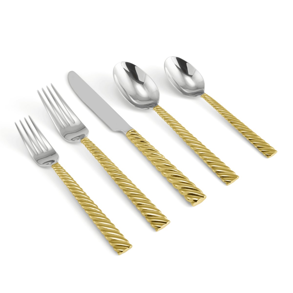 Michael Aram Twist 5-Piece Flatware Set Gold - Discon