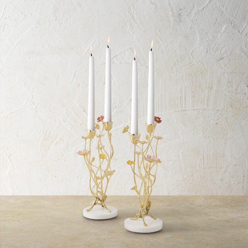 Michael Aram Wildflowers Candleholders S/2