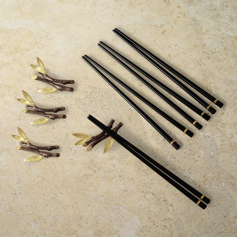 Michael Aram Zen Garden Chopsticks & Stand Set