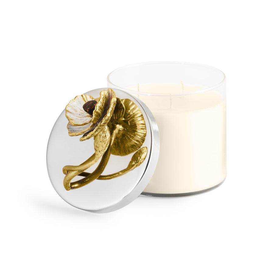 Michael Aram Anemone Decorative Scented Candle with lid off