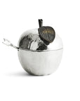 Michael Aram Apple Honey Pot w/ Spoon Nickelplate