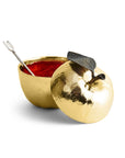 Michael Aram Apple Honey Pot w/ Spoon Nickelplate