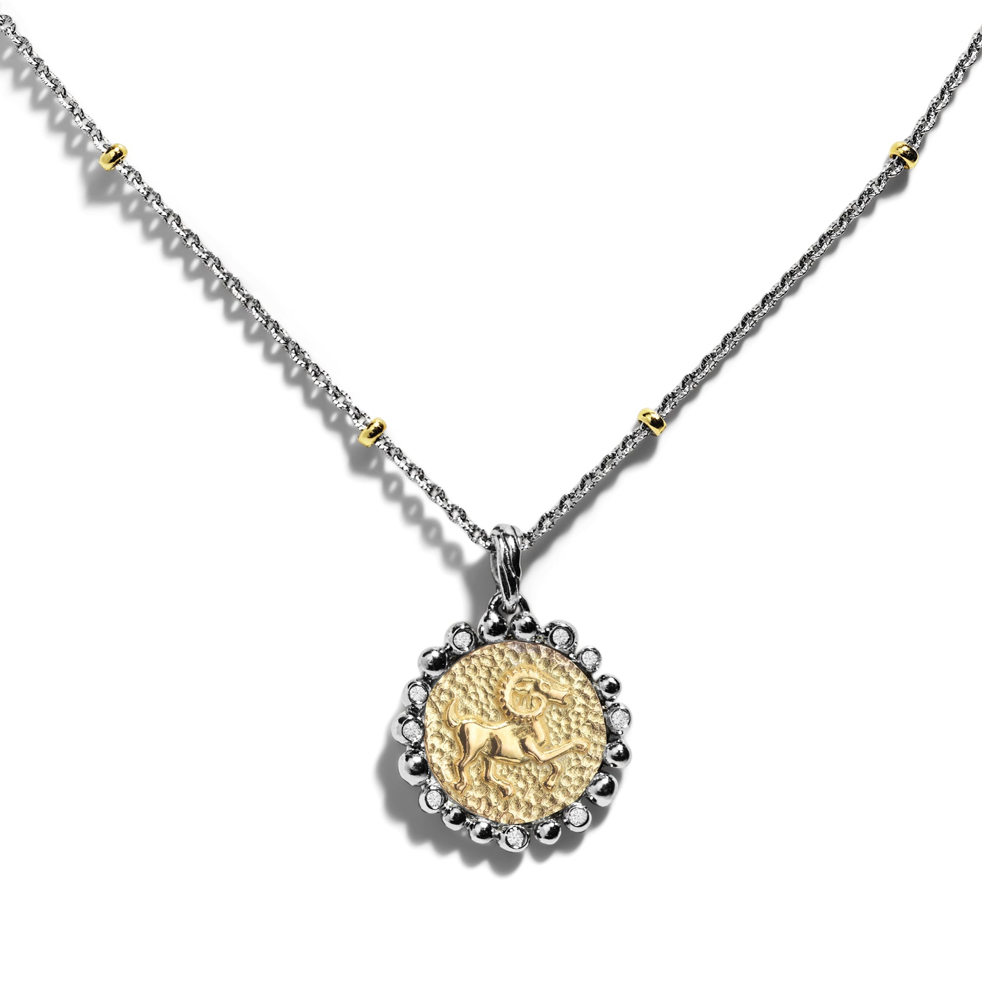 Michael Aram Aries Zodiac Pendant with Diamonds