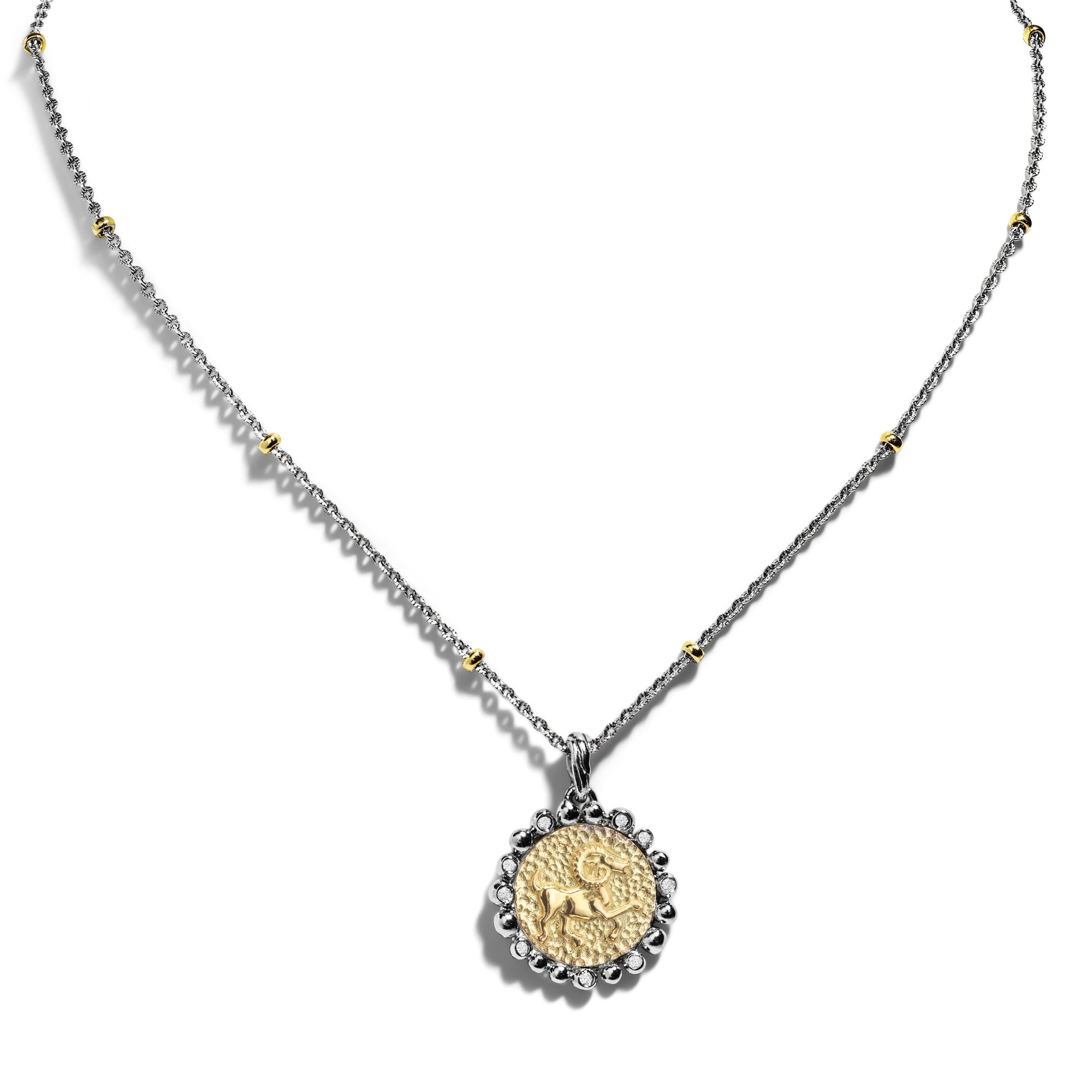 Michael Aram Aries Zodiac Pendant with Diamonds