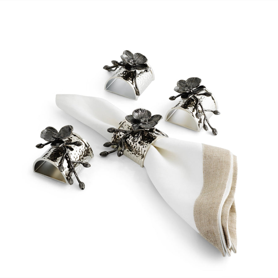 Michael Aram Black Orchid Napkin Ring Set