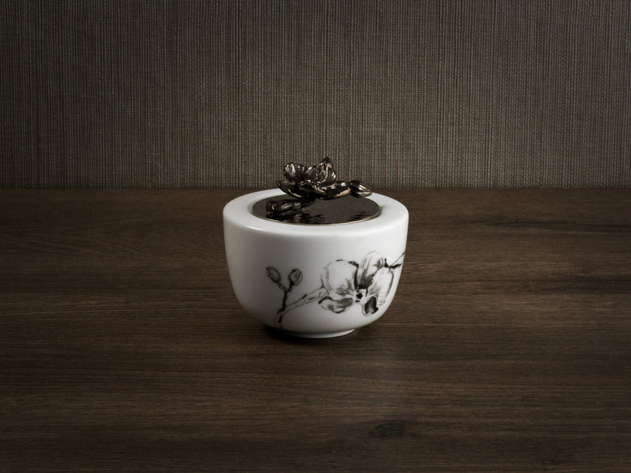 Michael Aram Black Orchid Porcelain Sugar Pot