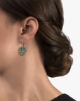 Michael Aram Botanical Leaf Earrings with Peridot and Diamonds