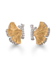 Michael Aram Butterfly Ginkgo 14mm Earrings with Diamonds