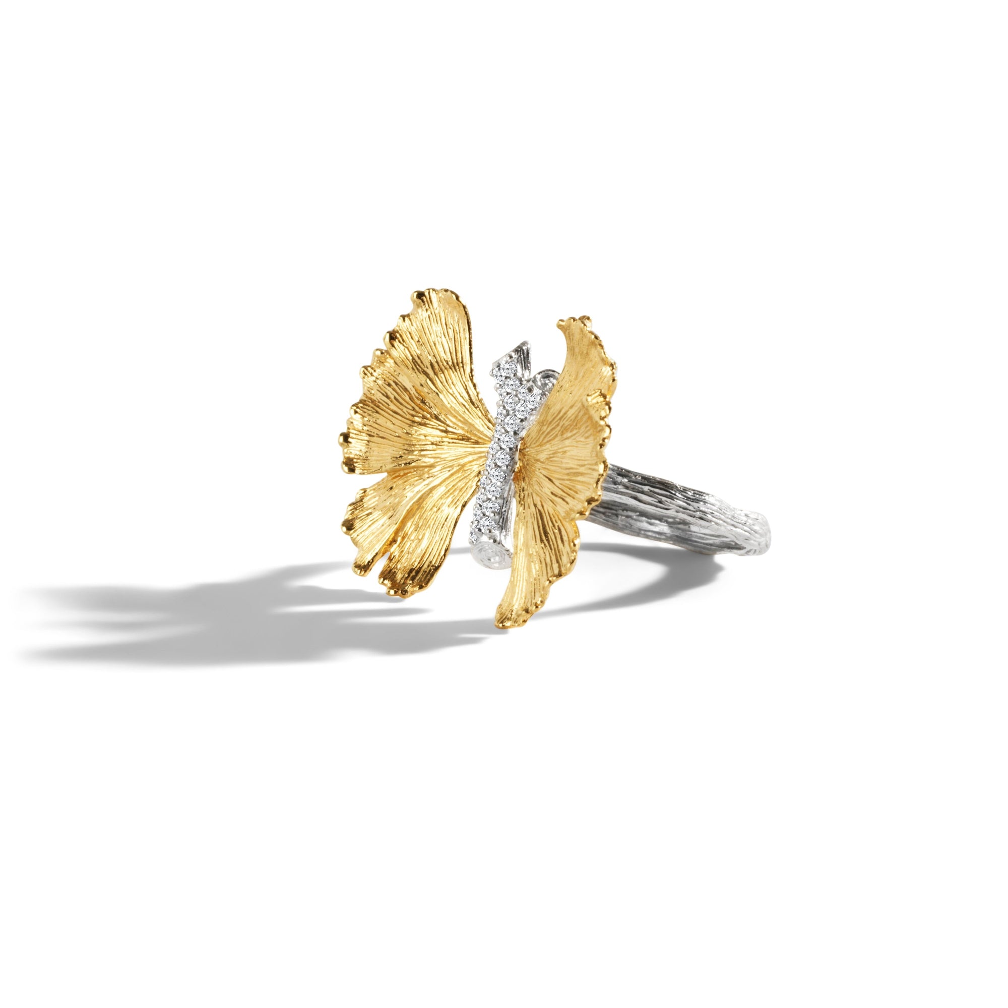 Michael Aram Butterfly Ginkgo Ring with Diamonds