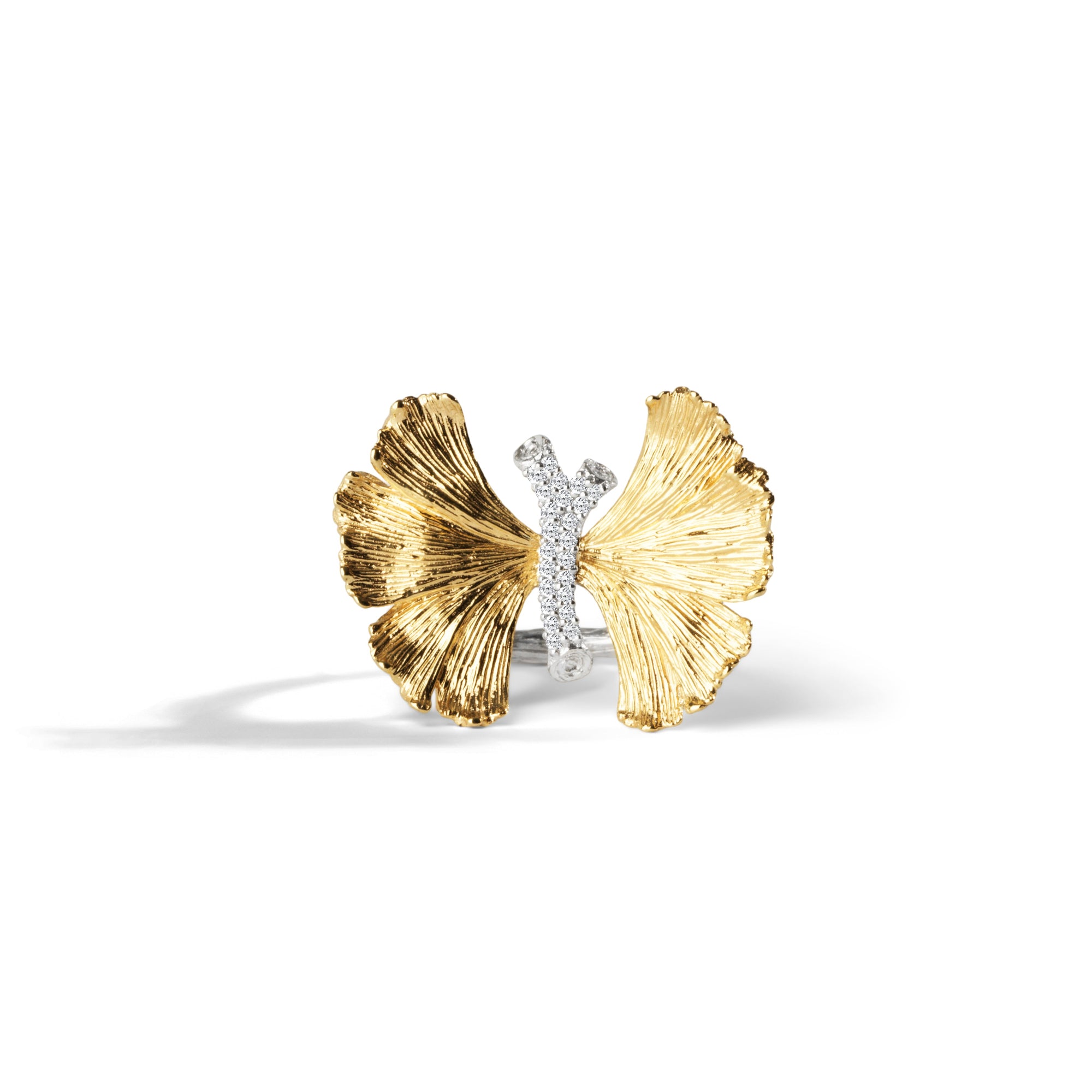 Michael Aram Butterfly Ginkgo Ring with Diamonds