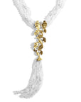 Michael Aram Butterfly Ginkgo Tassel Necklace with Moonstone and Diamonds