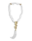 Michael Aram Butterfly Ginkgo Tassel Necklace with Moonstone and Diamonds