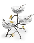 Michael Aram Butterfly Ginkgo Triple Bowl Set w/ Spoons