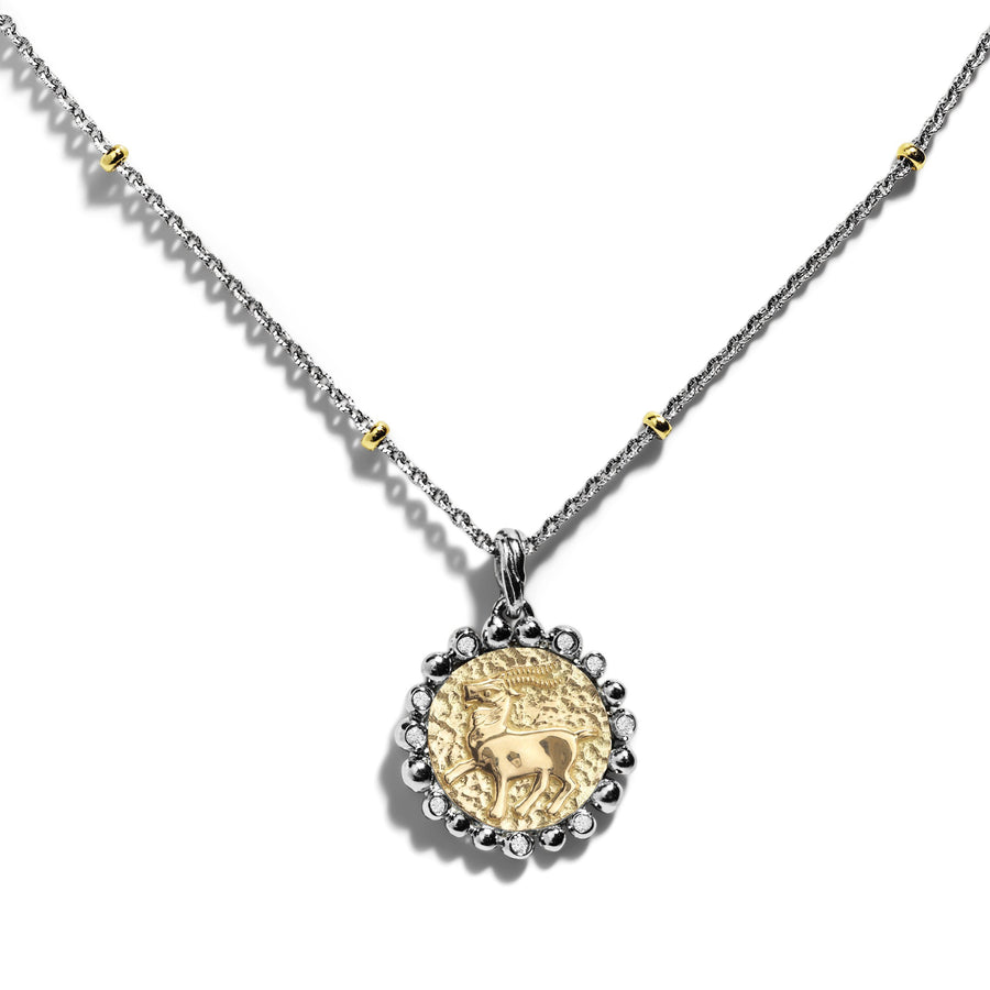 Michael Aram Capricorn Zodiac Pendant with Diamonds