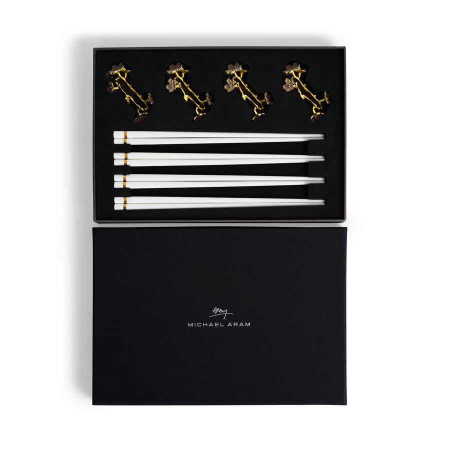 Michael Aram Cherry Blossom Chopsticks & Stands Set