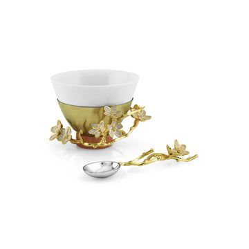 Michael Aram Cherry Blossom Porcelain Small Bowl w/ Spoon