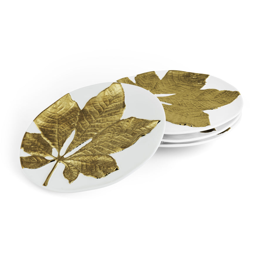 Michael Aram Chestnut Leaf Salad Plate Set