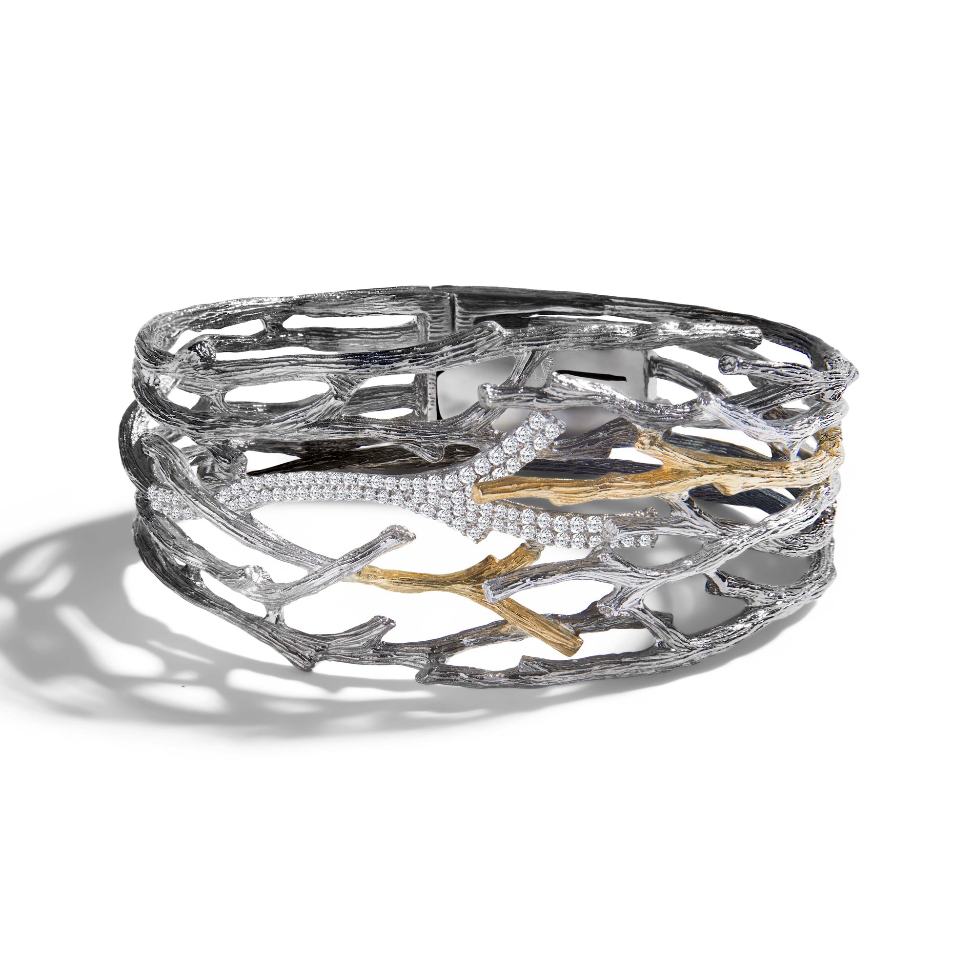 Michael Aram Enchanted Forest Cuff Bracelet with Diamonds