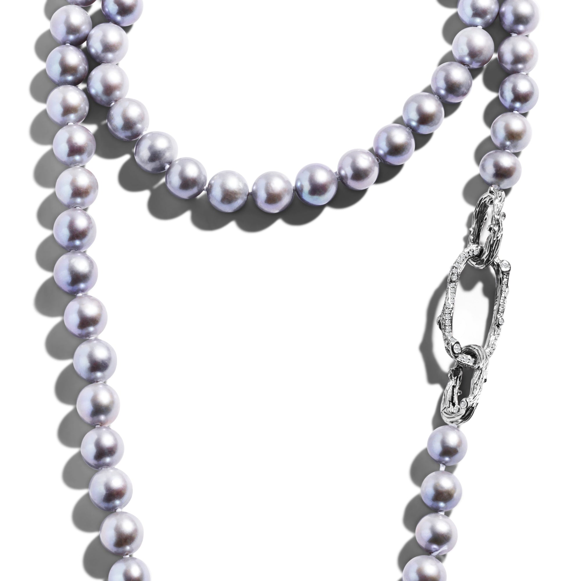 Michael Aram Enchanted Forest Link Necklace with Pearls and Diamonds