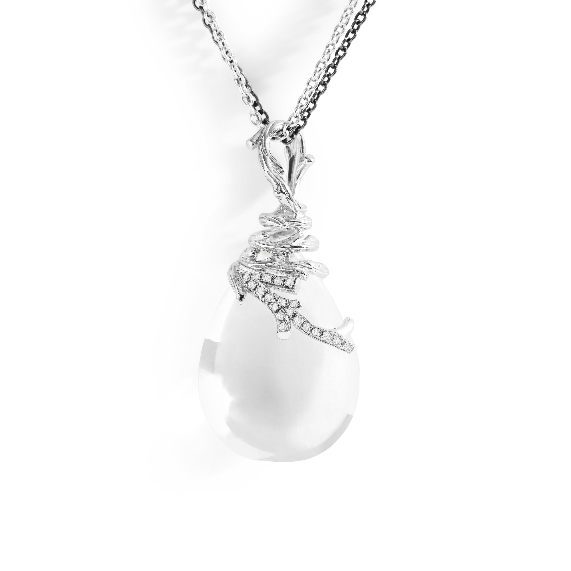 Michael Aram Enchanted Forest Pendant Necklace with Quartz and Diamonds