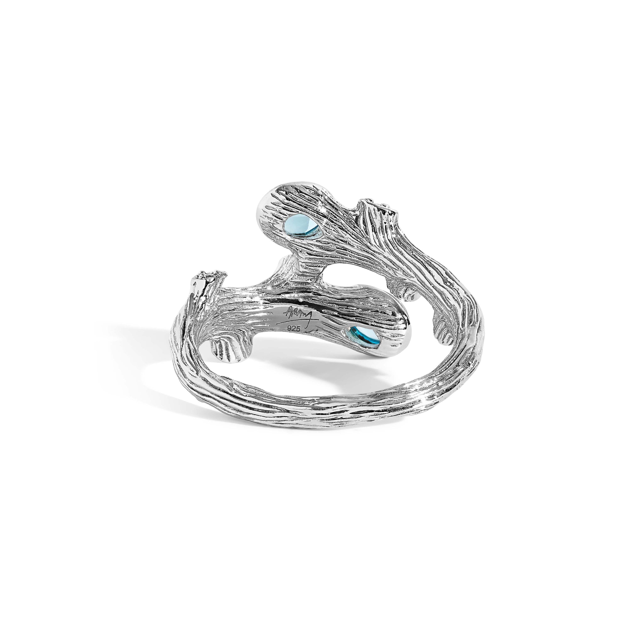 Michael Aram Enchanted Forest Ring with Blue Topaz and Diamond