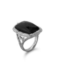 Michael Aram Enchanted Forest Ring with Hematite Doublet and Diamonds