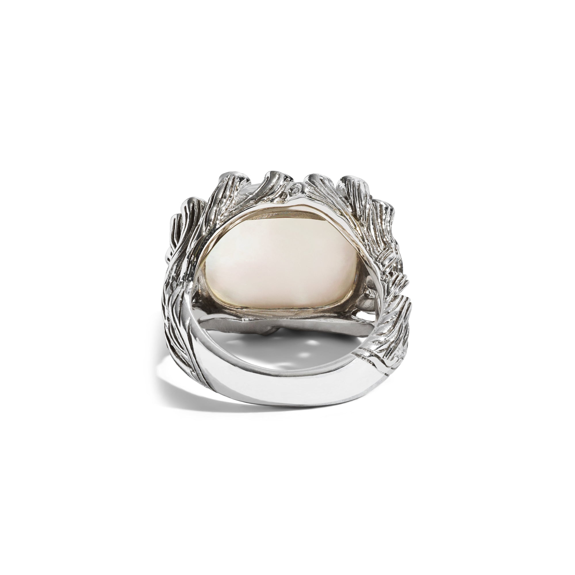 Michael Aram Enchanted Forest Ring with Mother of Pearl Doublet and Diamonds