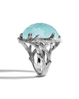 Michael Aram Enchanted Forest Ring with Turquoise Doublet and Diamonds