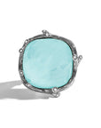 Michael Aram Enchanted Forest Ring with Turquoise Doublet and Diamonds