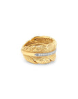 Michael Aram Feather Cuff Ring with Diamonds