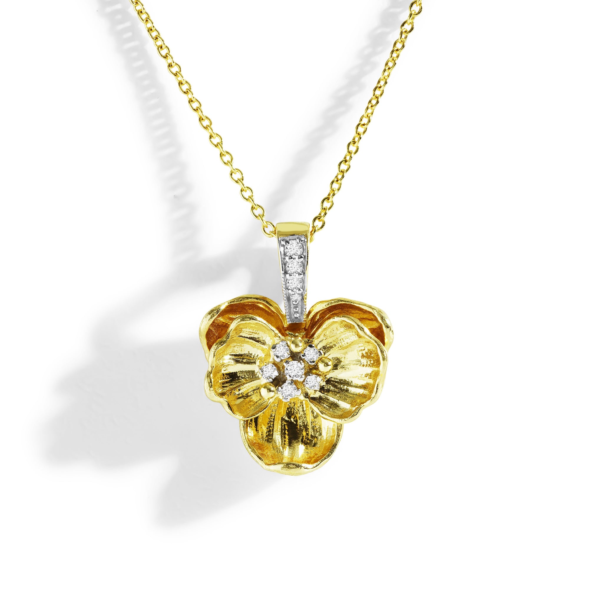 Michael Aram Orchid 15mm Necklace with Diamonds