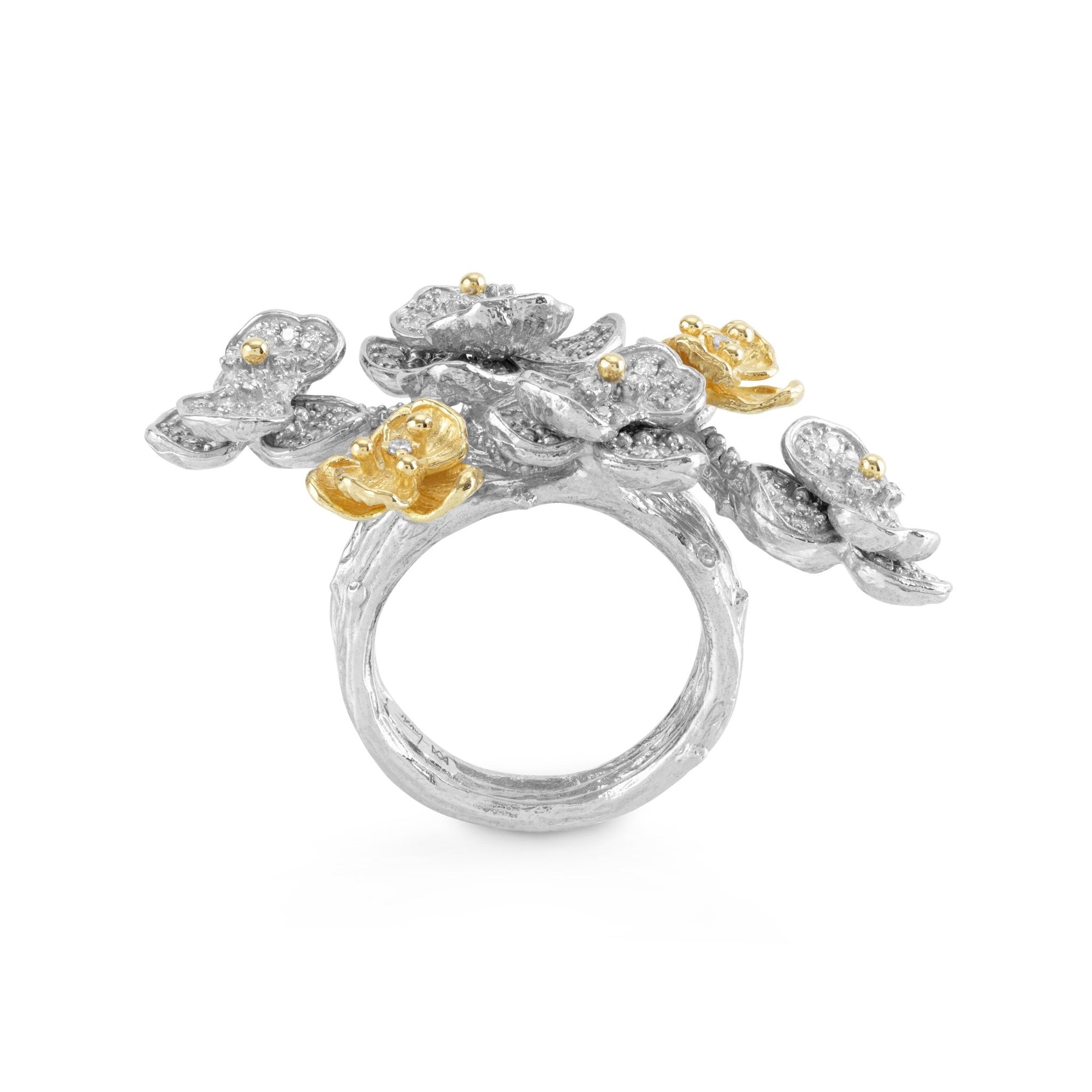 Michael Aram Orchid Cluster Ring with Diamonds