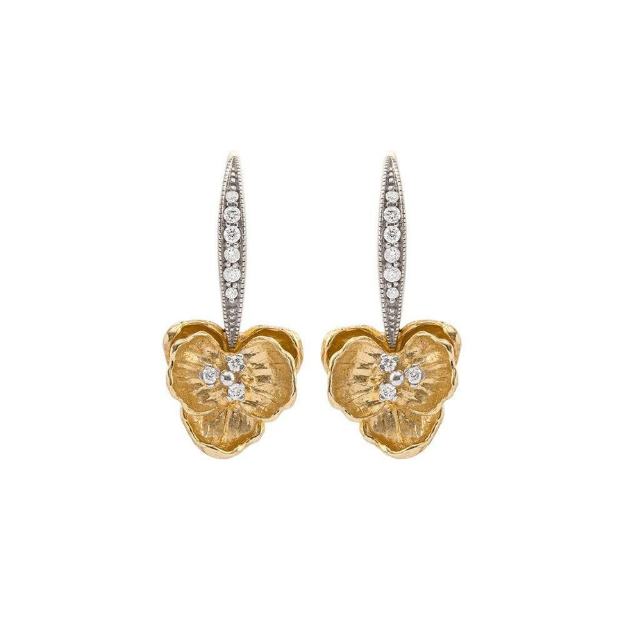 Michael Aram Orchid Earrings with Diamonds