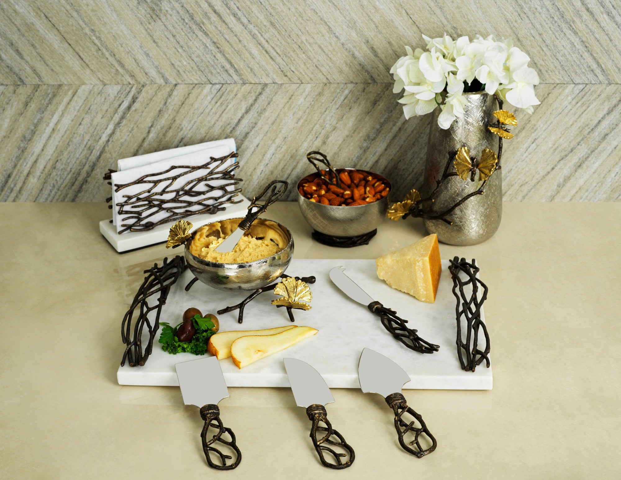 Michael Aram Twig Cheese Knife Set