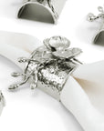 Michael Aram White Orchid Napkin Ring Set